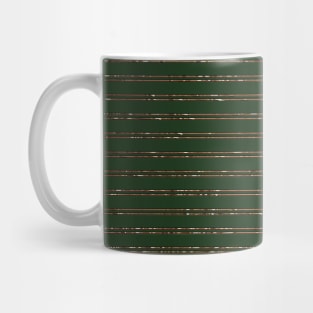 glitzy golden stripes mask on dark green elegant vintage pattern face mask Mug